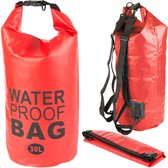 Drybag 30 liter - Rood - Rugzak waterdicht - Droogtas zwemmen - Tas strand