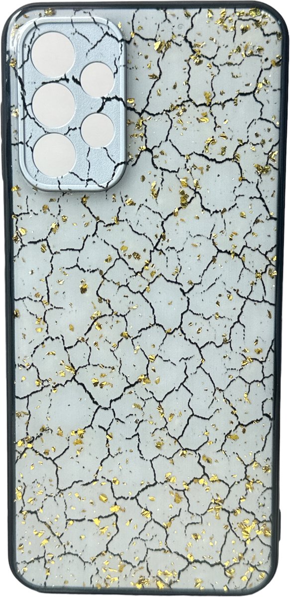 Silicone Hoesje Print - Backcover - Geschikt voor Samsung Galaxy A23 4G & 5G - Gebroken Wit