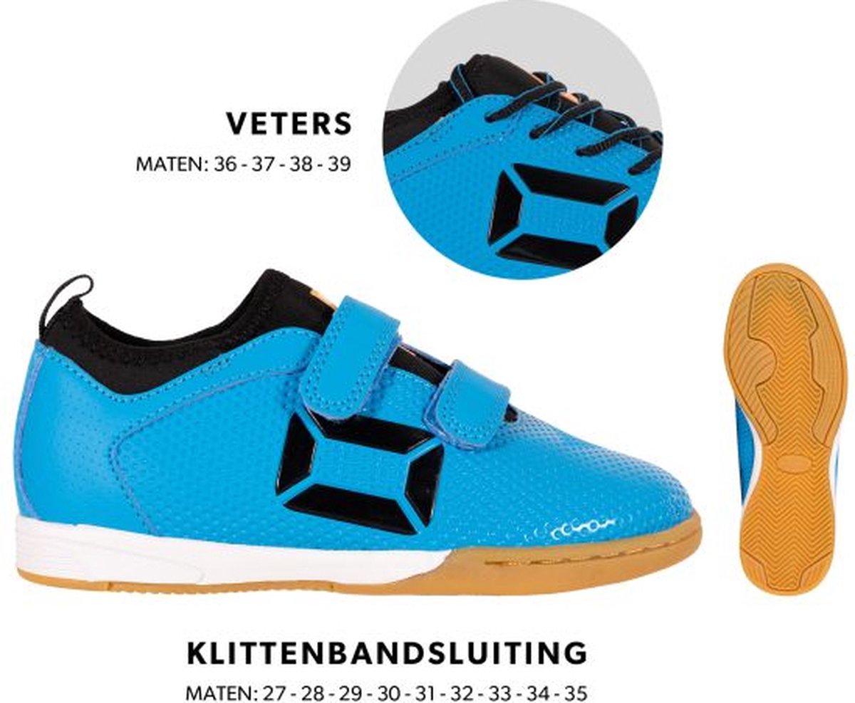 Blauwe Stanno Vulture JR IN gymschoenen voor kinderen, maat 39, met klittenbandsluiting en rubberen zool.