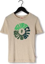 AO76 Mat T-shirt Surfclub Polo's & T-shirts Jongens - Polo shirt - Beige - Maat 104