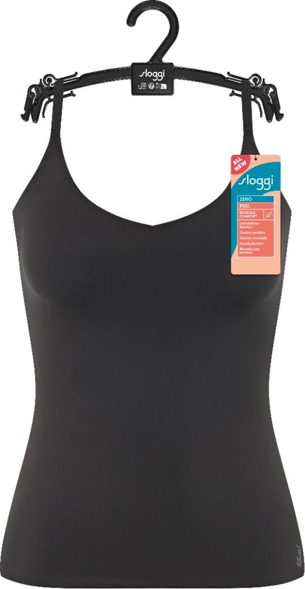 sloggi ZERO Feel 2.0 Spaghetti Top Maillot de Corps Femme - Zwart - Taille S
