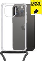 My Style Doorzichtig Telefoonhoesje geschikt voor Apple iPhone 14 Pro Max Flexibel TPU | My Style Loop Hoesje met koord | Doorzichtig Hoesje iPhone 14 Pro Max - Transparant