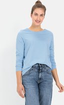 camel active Shirt met ronde hals van duurzaam katoen - Maat womenswear-XL - Blauw