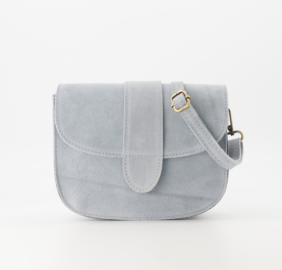 tas -blauw- lichtblauw- crossbody- suède