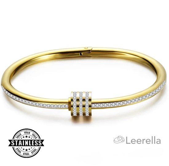 JeweBella 5 Pièces Armband voor dames, roestvrij staal, dunne armband, glad, gepolijst, zilver/goud, stapelbaar, set voor dames, 3 mm, 5 piece, Roestvrij staal