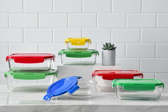 Tirache Zafferano glas in tweekleurig borosilicaatglas Aquamarijnblauw