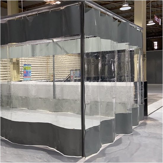 Rideau Bâche Transparente Imperméable PVC 3.5x2.5 M – Avec Porte Zippée – Protection Météo Pour Pergola, Gazebo, Patio, Carport