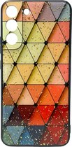 Silicone Hoesje Print - Backcover - Geschikt voor Samsung Galaxy S22 - Marmer Triangle