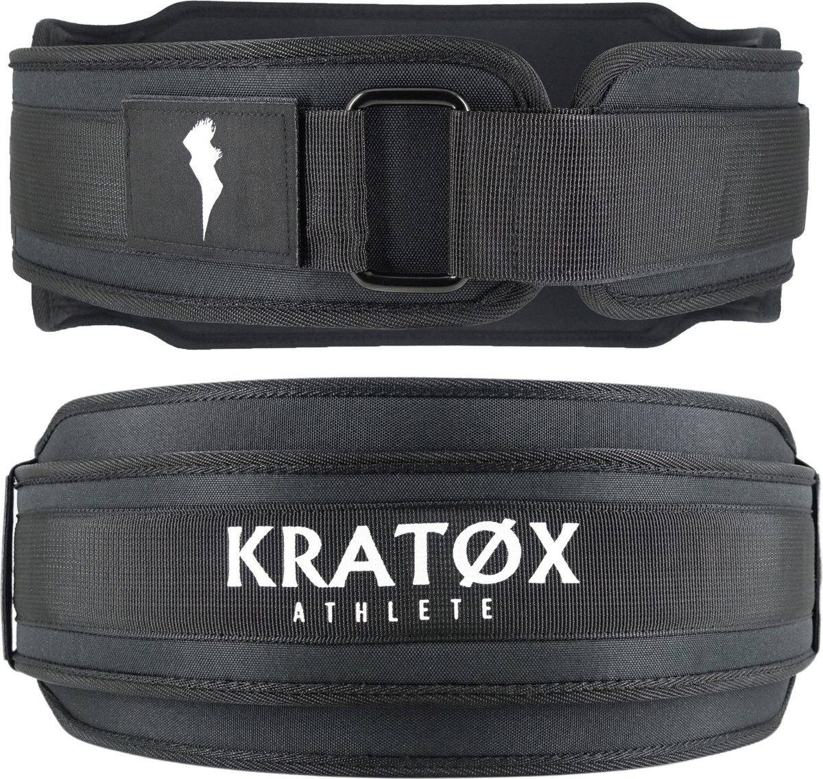 KRATØX Lifting Belt - Halterriem - Powerlift Riem - Leer Gewichthefriem - Lever Belt - Powerlifting - Deadlift - Zwart - Maat XL