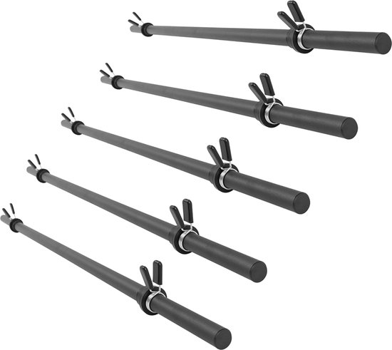 GORILLA SPORTS Set Maniglie Per Allenamento: Parallela, Singola E Barra Lat - Carico Max 200kg, Cromate - 3