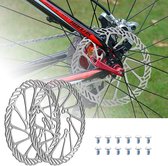 2 stuks remschijf fiets 160 mm MTB mountainbike remmen rotor 6 gaten stalen schijfrem centerlock met 12 schroeven voor racefiets fiets
