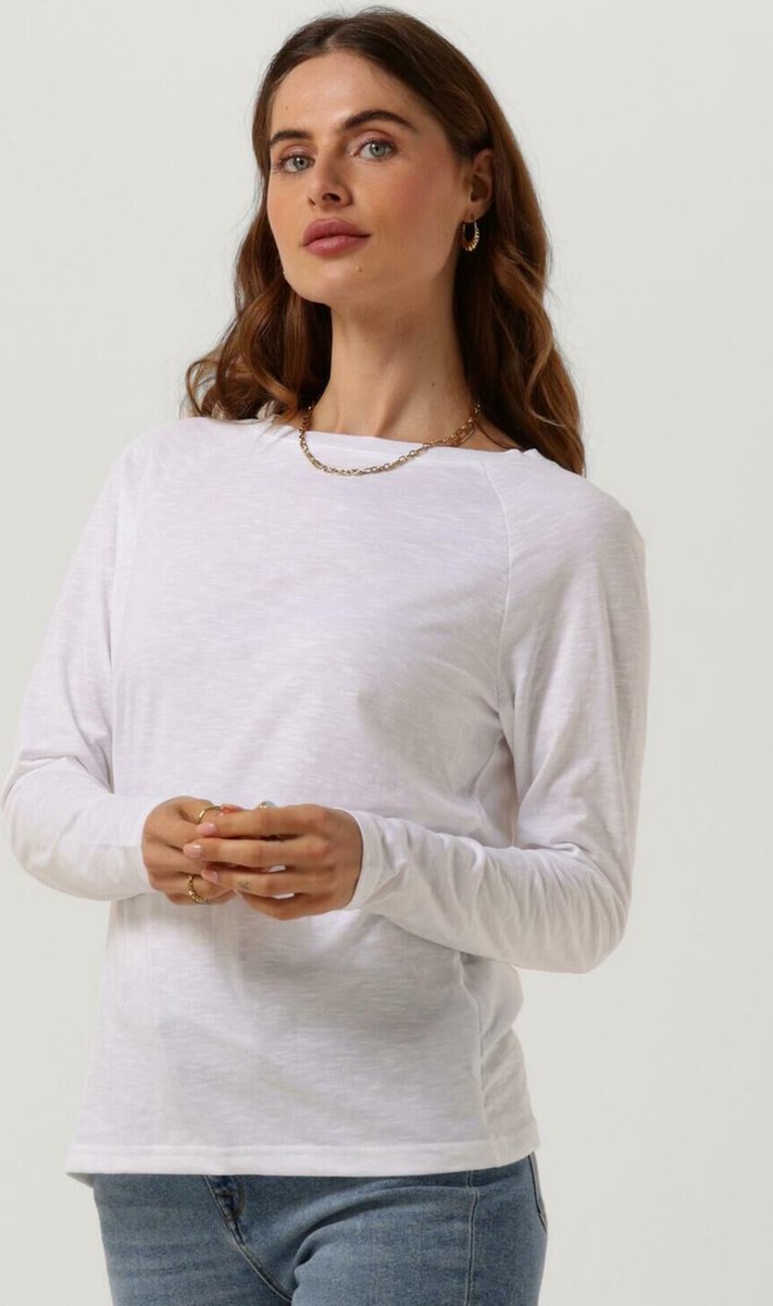 CC Heart Long Sleeve Tshirt Tops & T-shirts Dames - Shirt - Gebroken wit - Maat XL