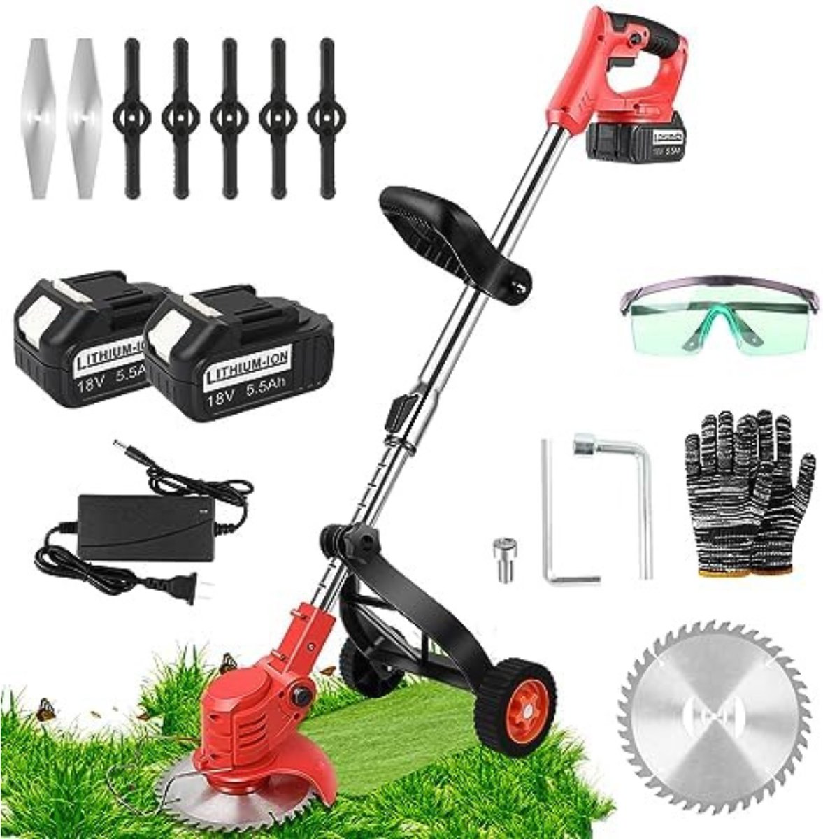 Bol.com Bosmaaier Electrisch - Electrische Onkruidborstel - Bosmaaier Electrisch aanbieding