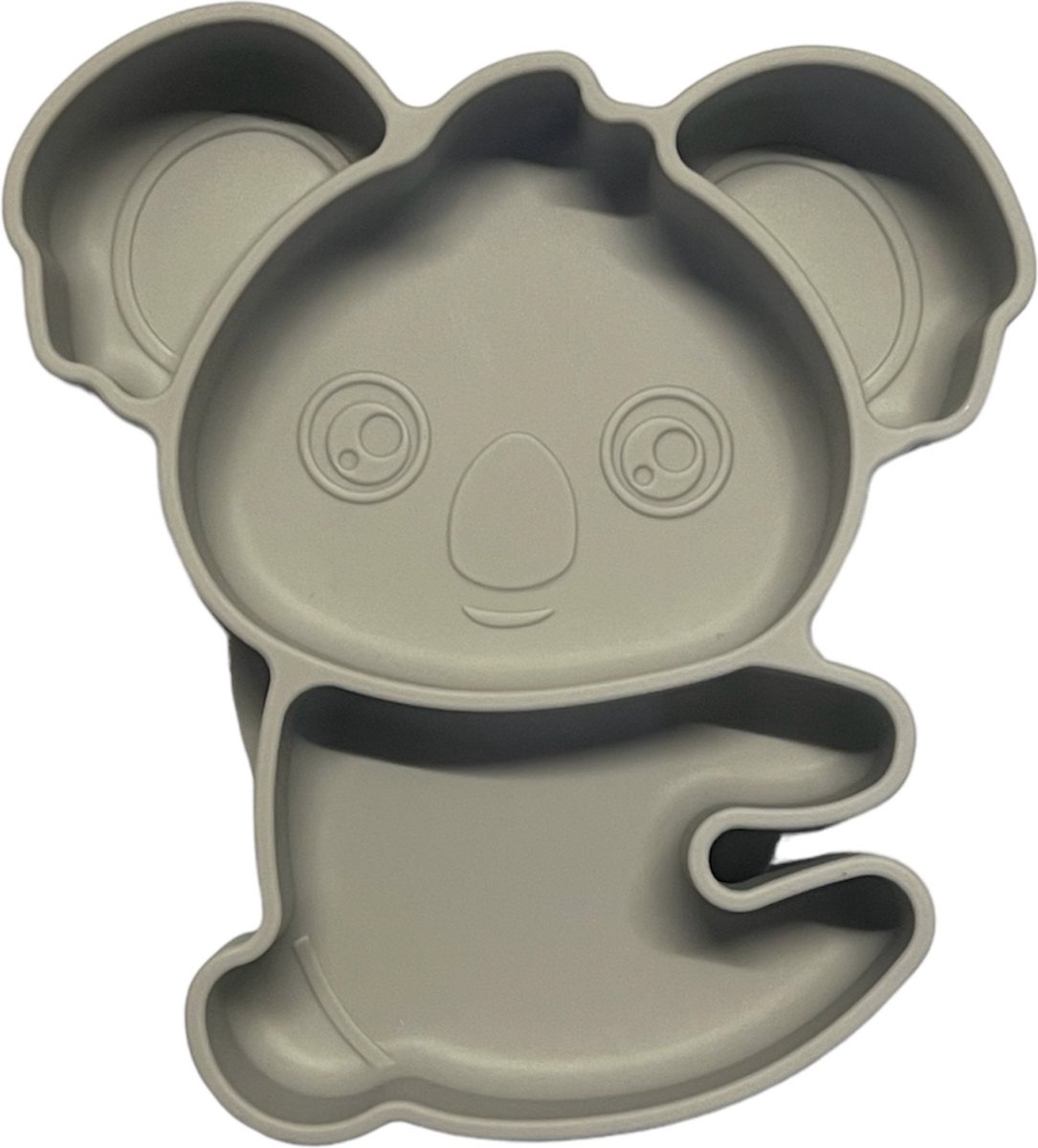 Goedkoopste KimDo - Koala siliconen baby bordje met vakjes en zuignap - Grijs - Kinderservies - Babybordje - Kinderbordje - Baby servies - Babybestek - Oven, vriezer en vaatwasserbestendig - BPA en PVC vrij bord