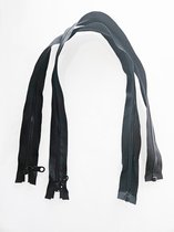 Rits 60cm zwart 2 stuks blok ritsen nylon Deelbaar grote dikke rits kleermaker ritsen bloktanden deelbare fourniture voor naaien hobby kleding maken