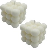2 stuks bubbelkaarsen, decoratieve kaars van soja bijenwas, natuurlijk en geurend, handgemaakte kaarsen
