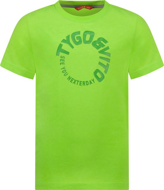 TYGO & vito X402-6426 Jongens T-shirt - Green Gecko - Maat 98-104