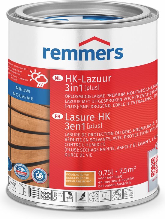 Remmers HK-lazuur douglas 2.5L - Remmers Bouwchemie