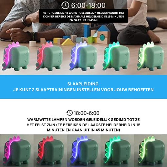 Wake up Light - Digitale Wekker Slaapkamer - Slaaptrainer Kinderen - Licht van Wake-up Light — afbeelding 2
