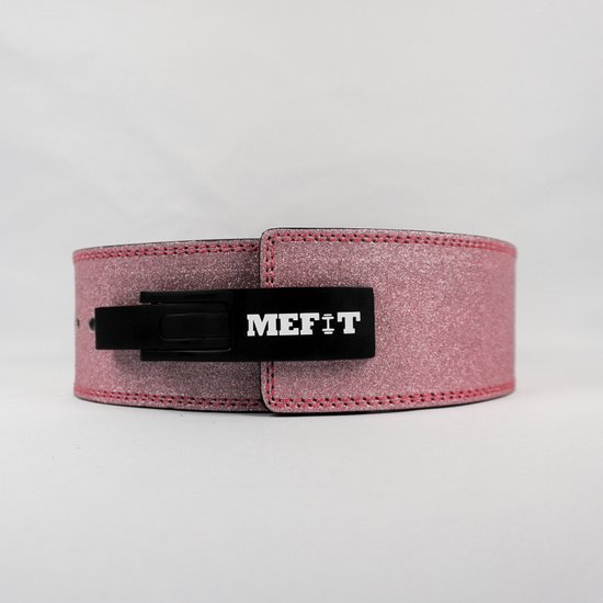 MEFIT GLITTER BELT Lifting belt Roze lifting belt met zwart