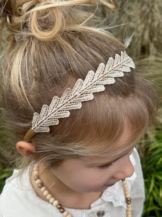 Haarband voor meisjes bloemen gouden