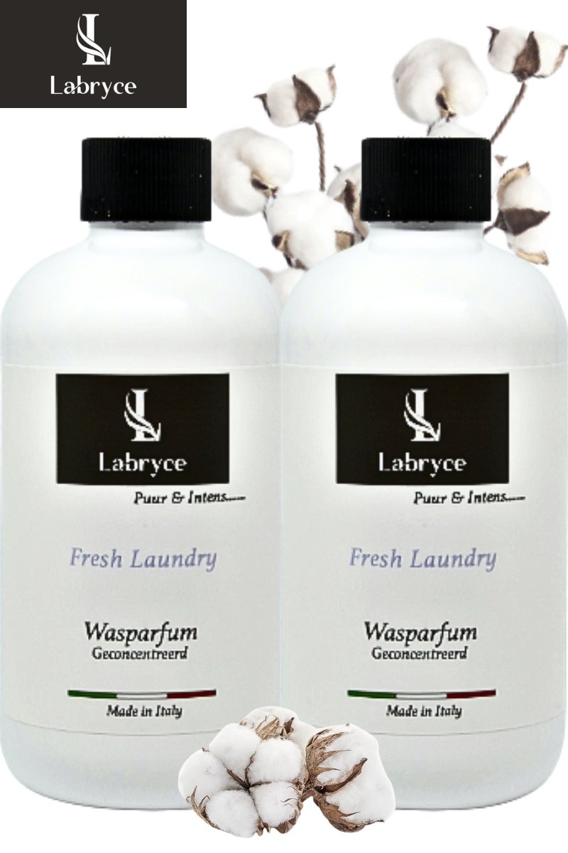 Labryce® Fresh Laundry Wasparfum 2 x 250 ml - Duurzaam - Extra Langdurige geursensatie - Ook in Wasparfum Proefpakket - Geurbooster - voor 100 Wasbeurten