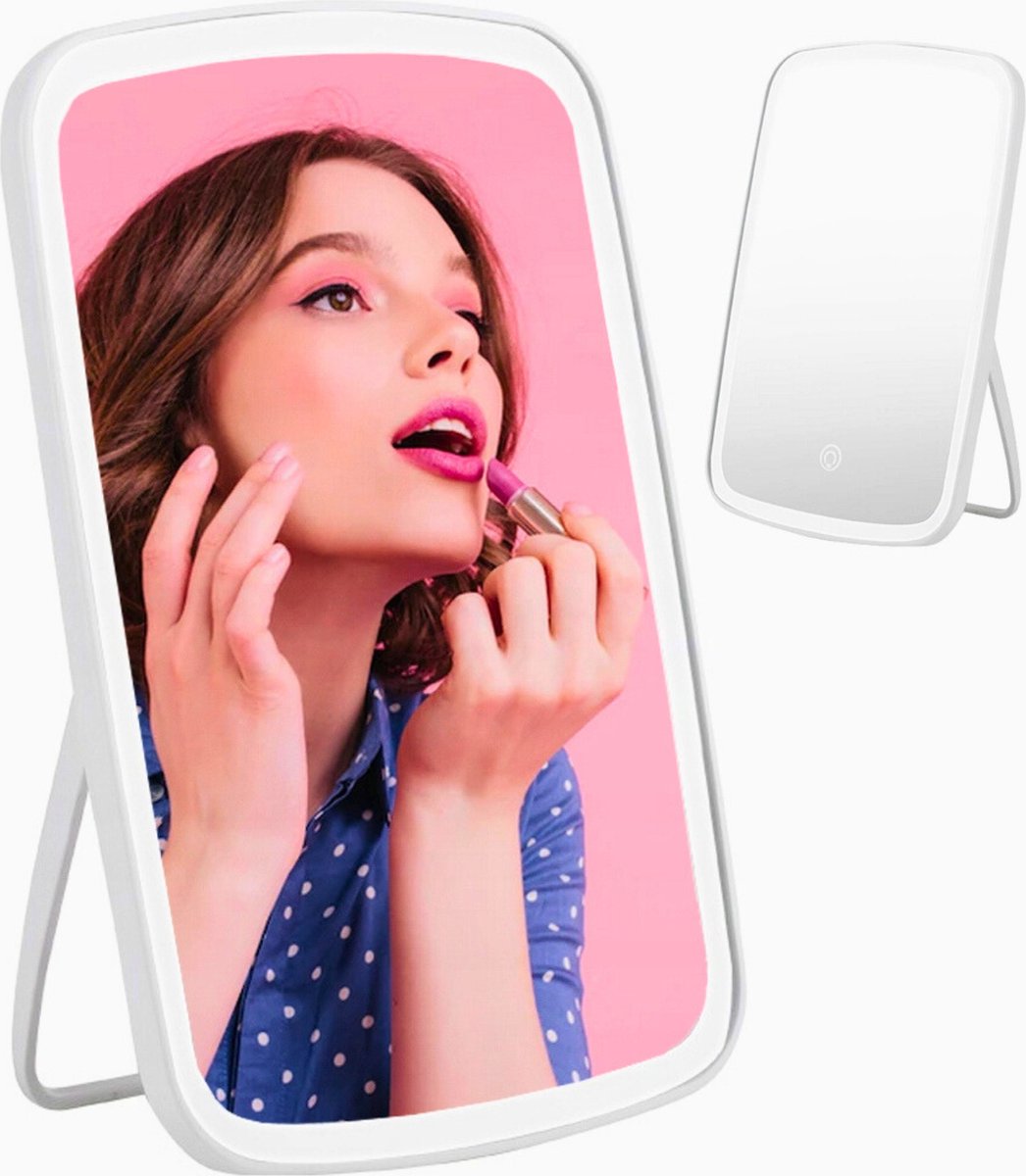 Elpatron.nl Make Up Spiegel - Opmaak Spiegel met Led Verlichting - Cosmetica - Wit