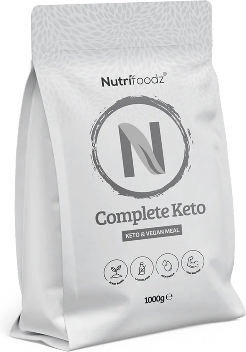 Goedkoopste Nutrifoodz - Complete Keto - Eiwitshake - Vanillesmaak - Veganistische Maaltijdvervanger