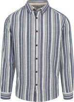Anerkjendt - Overhemd Leif Strepen Blauw - Heren - Maat L - Regular-fit