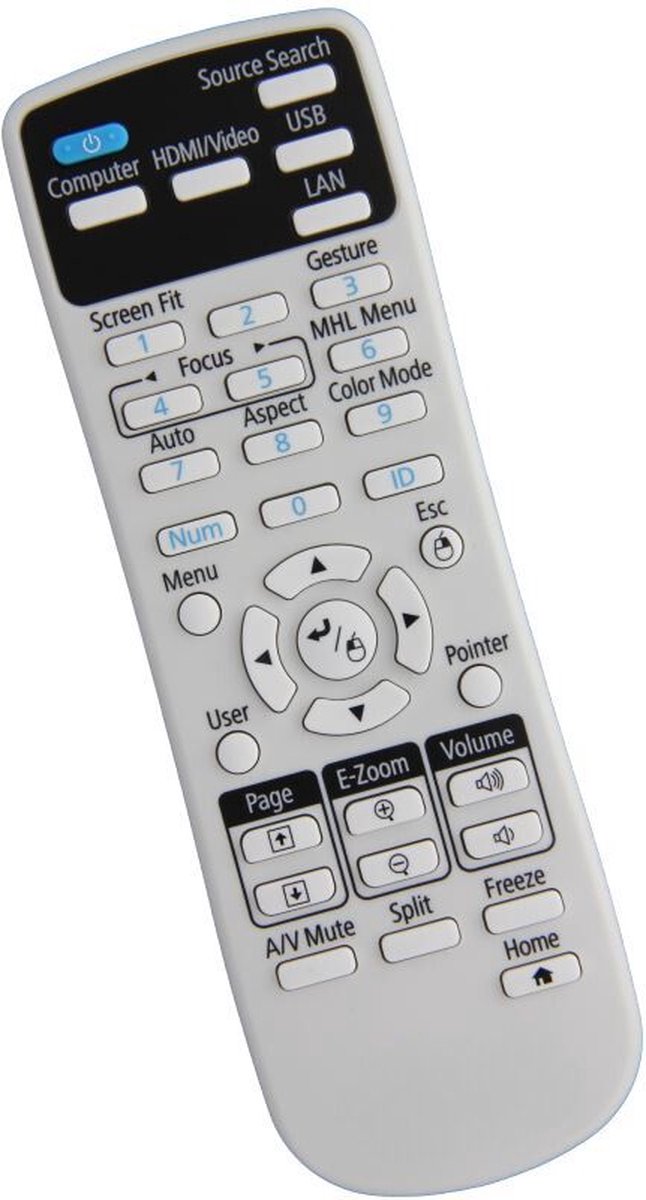 Afstandsbediening geschikt voor de EPSON H795C beamer, vervangt 2177002 / 217700200