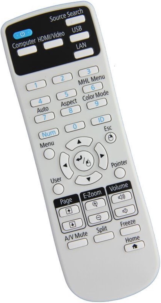 Afstandsbediening geschikt voor de EPSON EB-2142W beamer, vervangt 2181788 / 218178800