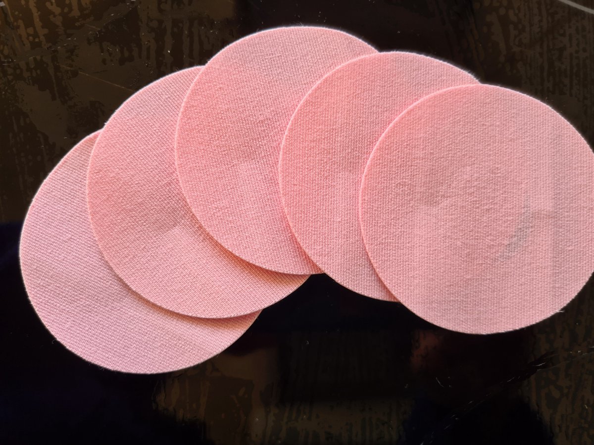 Goedkoopste 10 ronde sensorpleisters / fixatie pleisters / fixeer tapes / stickers voor de Freestyle Libre Sensor (FSL) - kleur roze