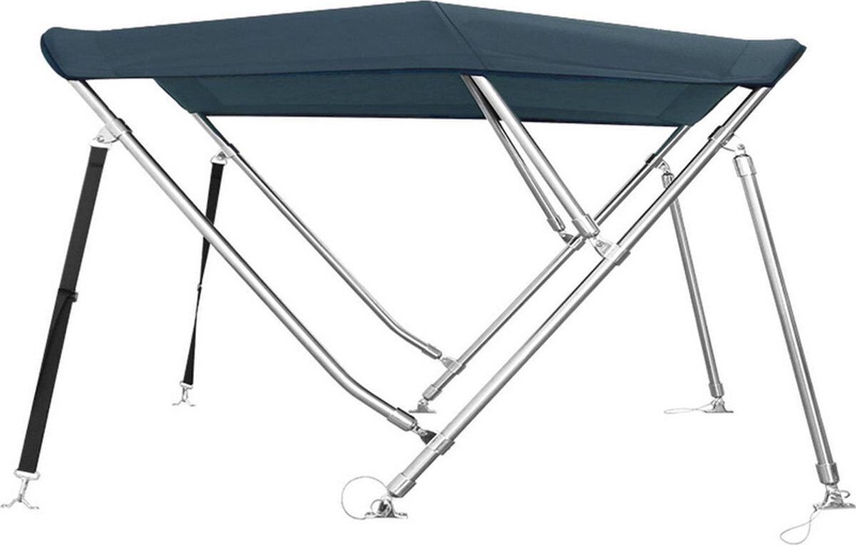 Basic 3 Boog RVS Biminitop Zonnetent H117cm DONKERGRIJS Breedte 215-228cm