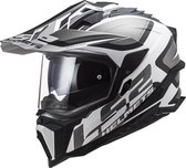 LS2 MX701 Explorer Alter Matt Black White ECE 22.06 2XL - Maat 2XL - Helm