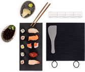 Sushi Maker Kit – 7-delige sushi set, vaatwasmachinebestendige siliconen mat, sushi maker, sushi stokjes en rijstlepel