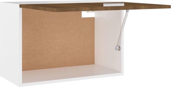 Hangkast 60x31x40 cm bewerkt hout oud houtkleurig