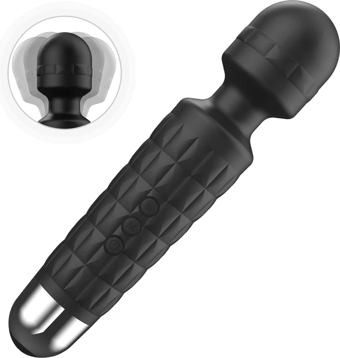 Vibrator - Uzzy M.F S10 -Massager - Zwart - Wand Vibrator - Clitoris Stimulator -Erotiek - Waterproof - Seksspeeltjes - Sex toys - Black - Voor haar - Voor Hem - Feestdagen - Cadeau