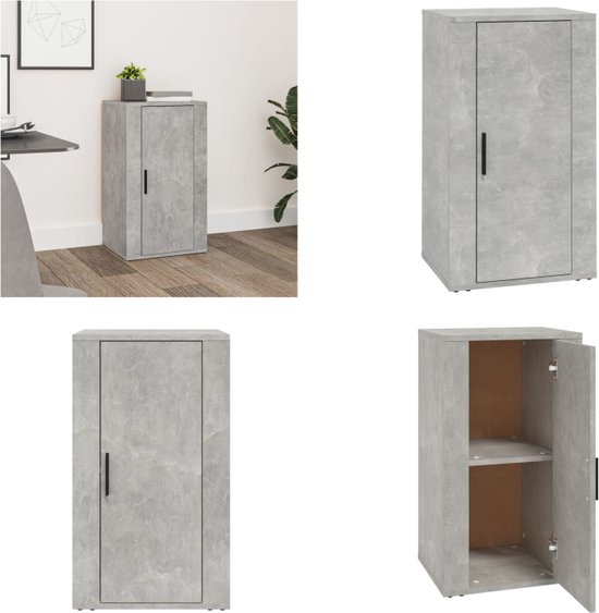 vidaXL Buffet 40x33x70 cm Bois d'ingénierie Béton Gris - Buffet - Commodes - Armoire - Armoire murale