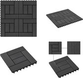 vidaXL 22 st Terrastegels 30x30 cm 2 m² HKC zwart - Terrastegel - Terrastegels - Terras Tegel - Terras Tegels