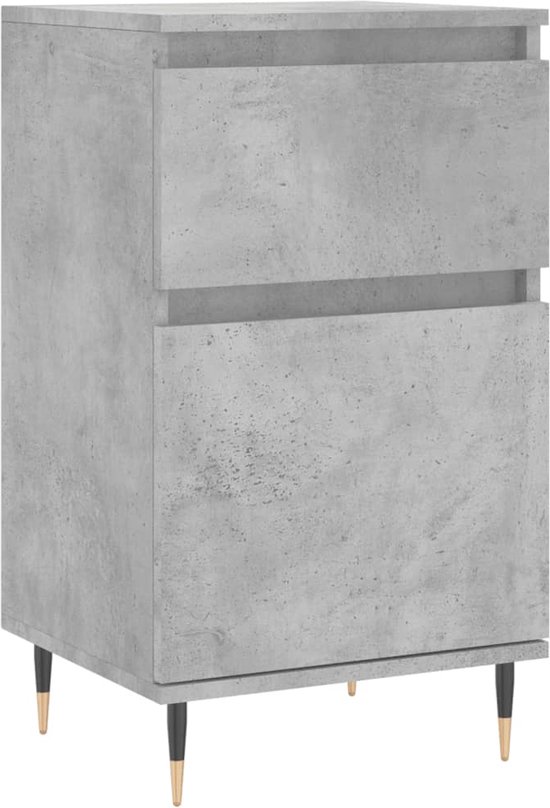 vidaXL Buffet 40x35x70 cm Bois d'ingénierie Béton Gris - Buffet - Commodes - Armoire de rangement - Armoire murale