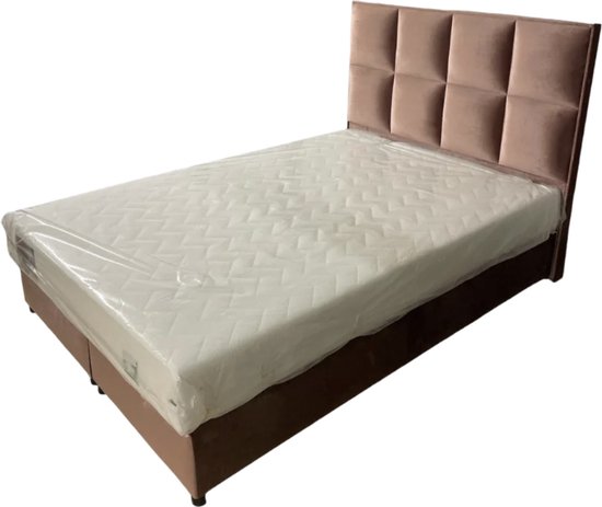 Boxspringset - 140x200 - Bruin - Tweepersoons
