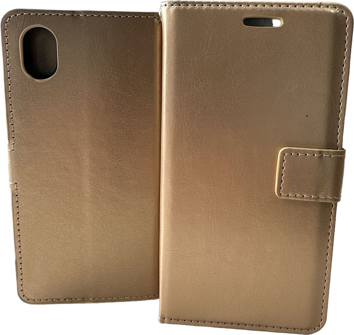 Portemonnee Book Case Hoesje Geschikt voor: Samsung Galaxy A01 Core (2020) - Goud