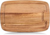 Zeller Snijplank - acacia hout - met sapgroef - 32x21x1,5 cm - serveerplank