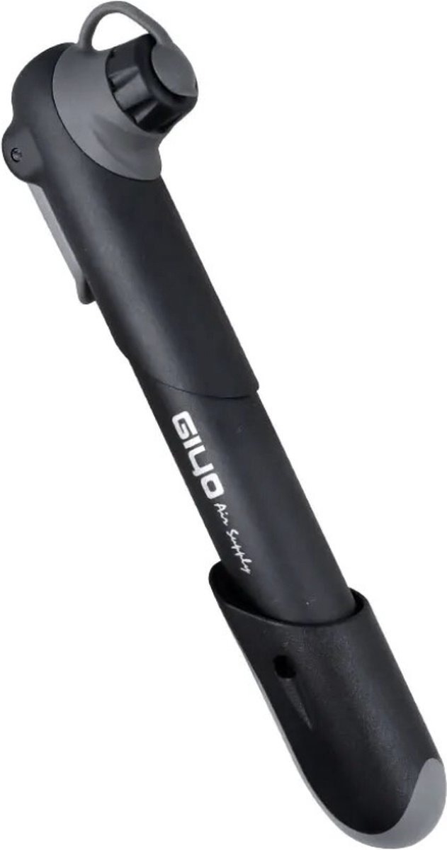 Giyo - Mini fietspomp Zwart - MTB - Hollands Frans Auto ventiel van Giyo — afbeelding 2