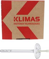 EPS KLIMAS® LTX Isolatiepluggen Kunststof Nagel diameter van 10x 160mm met geperforeerde kunststof spijkers | Thermo-polystyreen pluggen isolatiepluggen voor WDVS VWS EPS Purschuim