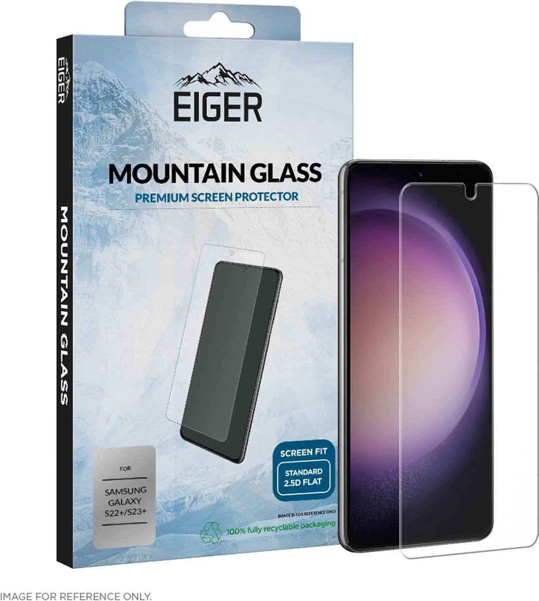 Eiger Tempered Glass CF Screen Protector Geschikt voor Samsung S23 Plus / S22 Plus