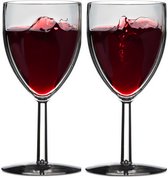 2x verres à vin Mepal en plastique San 300 ml - Verres de camping / pique-nique incassables