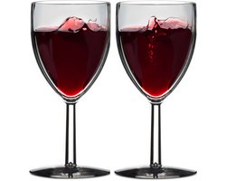Rosti Mepal Wijnglazen - 2x - kunststof - 300 ml - 8 x 16 cm - outdoor/camping