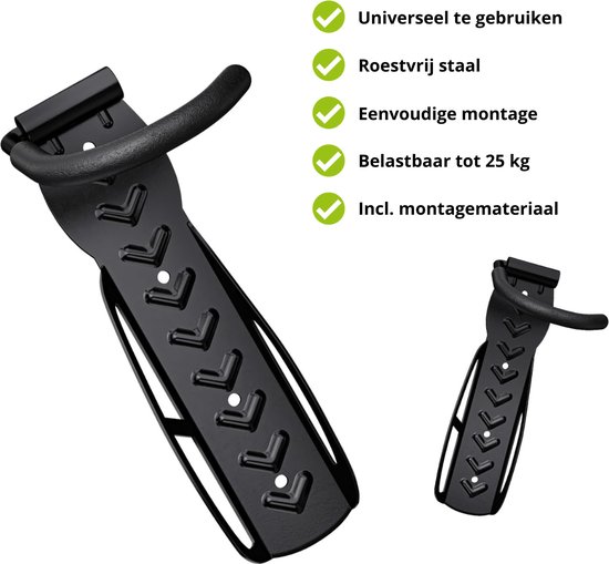 Fiets Ophangsysteem - Fietshaak - Muurbeugel - Ophangbeugel - Fietsbeugel - Fietsenrek - Inclusief Montagemateriaal - Inklapbare Haak van Encasa — afbeelding 2