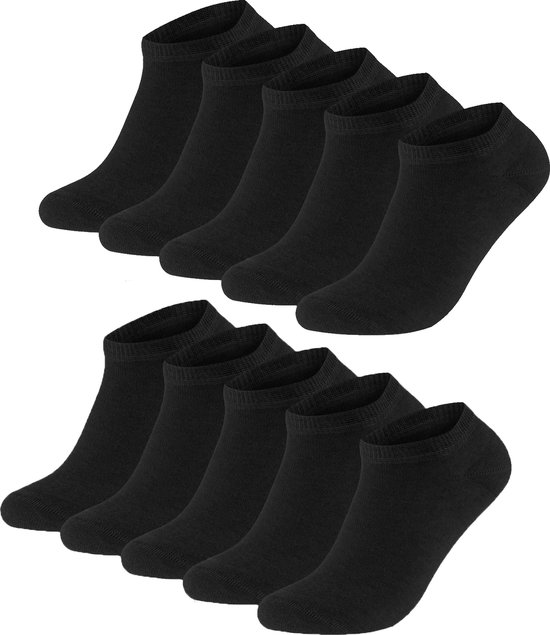 Gianvaglia 10-paar sneaker sokken - Korte sokken - Zwart.